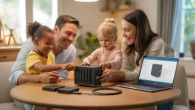 DIY Family NAS setup guide 2026 — American family installing home network storage