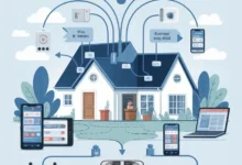 How to Access Your NAS Remotely – 3D illustration showing secure family setup with NAS, smartphone, padlock, globe, and family silhouette