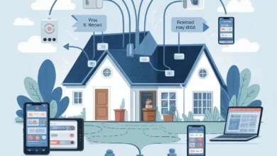How to Access Your NAS Remotely – 3D illustration showing secure family setup with NAS, smartphone, padlock, globe, and family silhouette