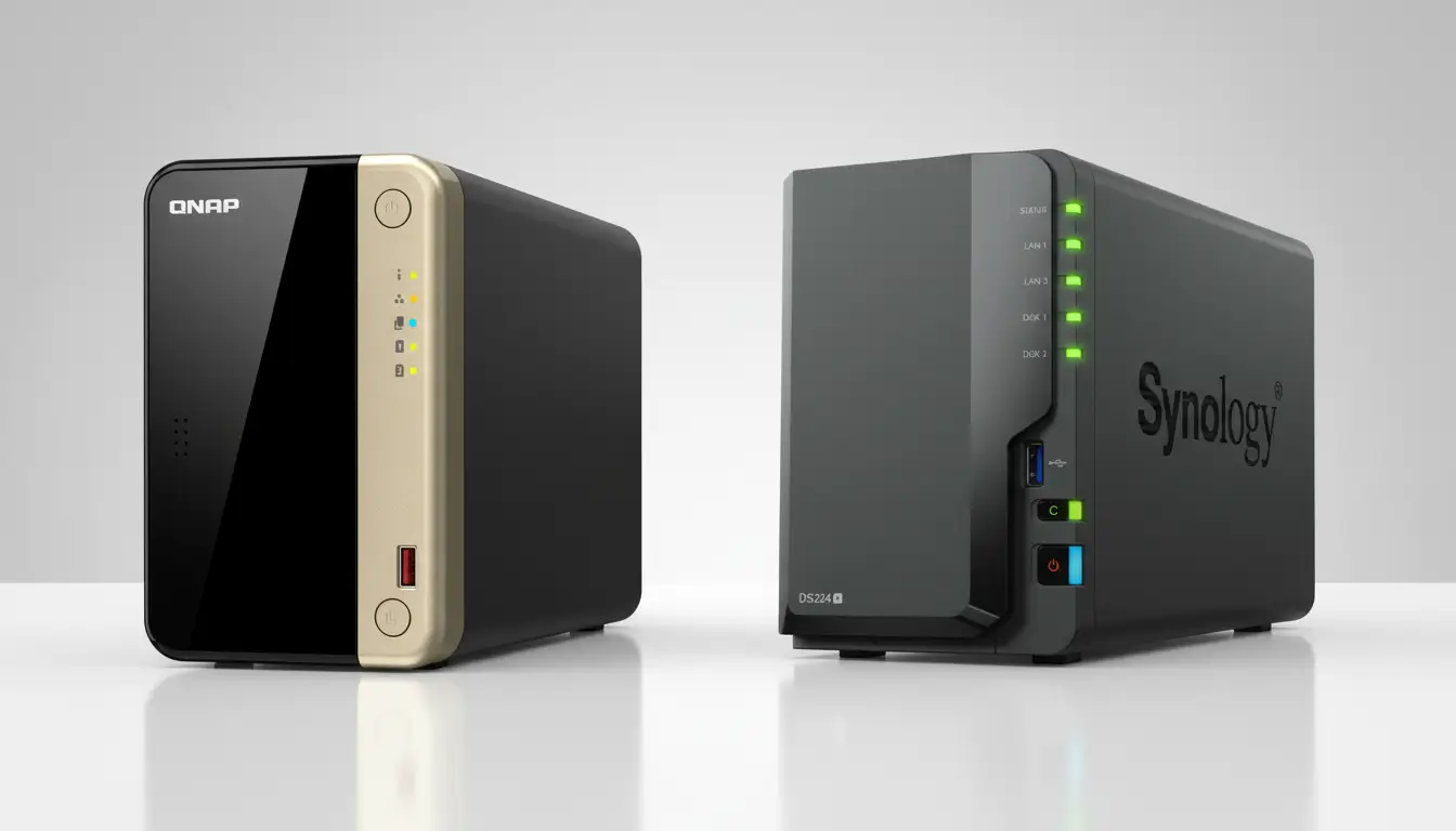 Synology DS224+ review 2026 — DS224+ vs QNAP TS-264 side-by-side hardware comparison