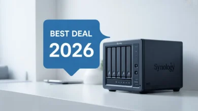 Best Synology NAS Deals 2026 — Live price tracker comparing DS224+, DS423+ and DS923+ across Amazon and B&H Photo